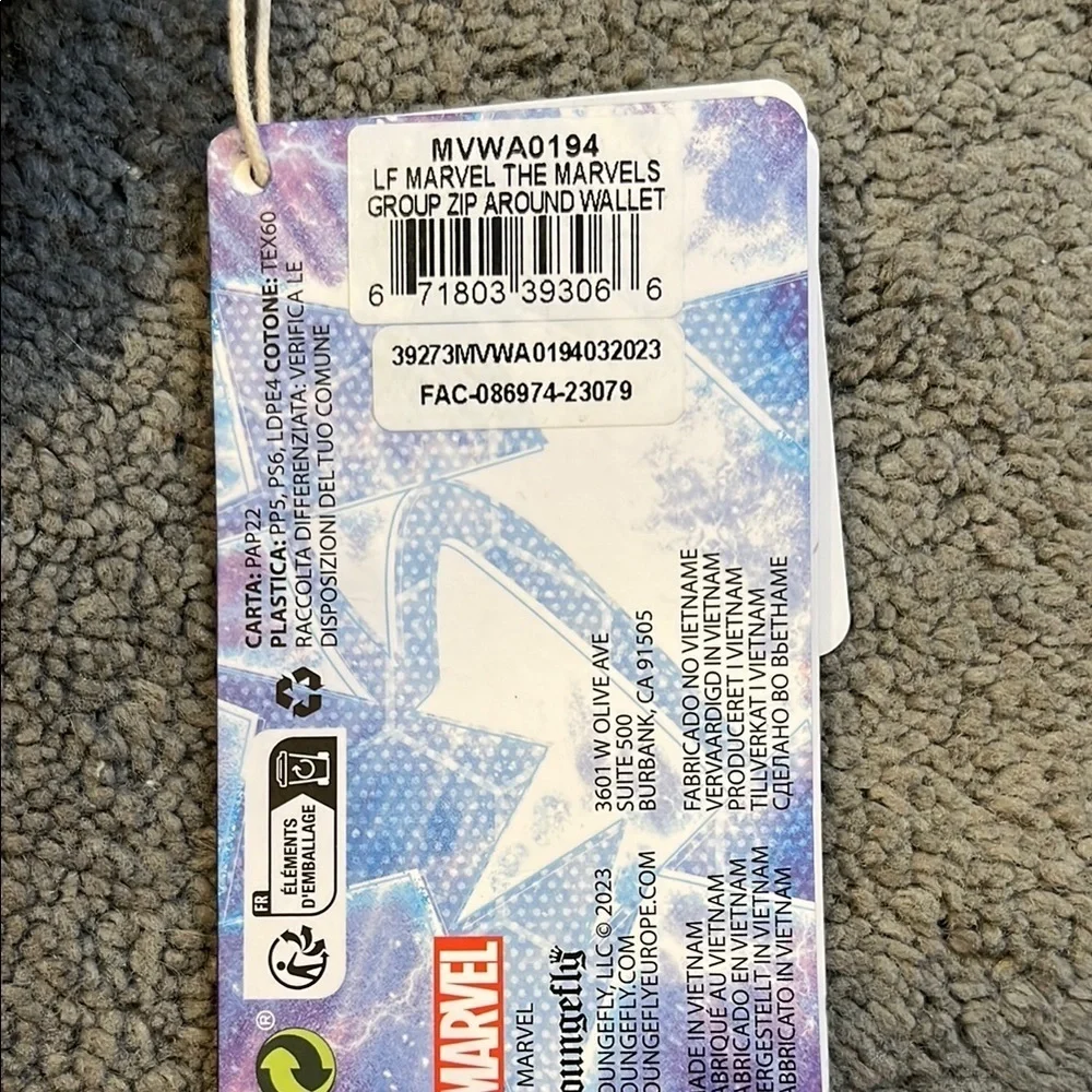 Loungefly Marvel Women's Wallet with Marvel Design NWT Glow in the Dark